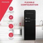 Frigidaire EFR756, 2 Door Apartment Size RETRO Refrigerator with Top Freezer, Chrome Handles, 7.5 cu ft