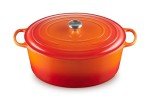 Le Creuset Enameled Cast Iron Signature Oval Dutch Oven, 15.5 qt., Flame