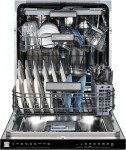 Kenmore Elite 24" Built-In Stainless Steel Tub Dishwasher with TotalFlex 3rd Rack, SmartWash, UltraWash Plus, TurboDry, MoreSpace Plus Adjustable Rack, Energy Star Certified, Black