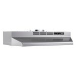 Broan-NuTone F4030SF Inch Fingerprint Resistant, 30", Stainless Finish with PrintGuard Convertible Under-Cabinet Range Hood 230 Max Blower CFM