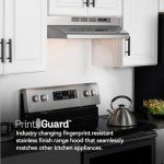 Broan-NuTone F4030SF Inch Fingerprint Resistant, 30", Stainless Finish with PrintGuard Convertible Under-Cabinet Range Hood 230 Max Blower CFM