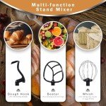 Aifeel Stand Mixer, Mixers Kitchen Electric Stand Mixer with 7.5QT+5.5QT Two Stainless Steel Bowls, Tilt-Head Electric Kitchen Mixer with Dough Hook,Egg Whisk,Flat Beater,Splash Guard (Silver)