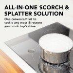 Weiman Cooktop and Stove Top Cleaner Kit - Glass Cook Top Cleaner and Polish 10 oz. Scrubbing Pad, Cleaning Tool, Razor, Scraper