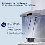 Hauslane | Chef Series Range Hood 30" PS38 PRO PERFORMANCE Stainless Steel Slim Under Cabinet Range Hood Design | Steam Auto Clean, Touch Panel | Superior Perimeter Aspiration Extraction