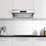 Hauslane | Chef Series Range Hood 30" PS38 PRO PERFORMANCE Stainless Steel Slim Under Cabinet Range Hood Design | Steam Auto Clean, Touch Panel | Superior Perimeter Aspiration Extraction