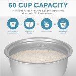 Aroma Housewares 60-Cup (Cooked) (30-Cup UNCOOKED) Commercial Rice Cooker (ARC-1033E),White