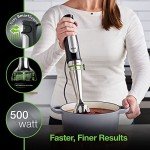 Braun MultiQuick 7 3-in-1 Immersion Hand Blender with Variable Speed and Patented Technology - Includes 2-cup Chopper, Whisk + Beaker for Fast Blending, Stainless Steel, MQ7035X