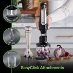 Braun MultiQuick 7 3-in-1 Immersion Hand Blender with Variable Speed and Patented Technology - Includes 2-cup Chopper, Whisk + Beaker for Fast Blending, Stainless Steel, MQ7035X