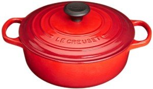 Le Creuset Signature Round Wide 3-1/2-Quart Dutch Oven, Cherry