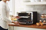 KitchenAid KCO255BM Dual Convection Countertop Toaster Oven, 12 preset cooking functions to roast, bake, fry meals, desserts, grill rack, baking pan, Digital display, non-stick interior, Matte Black (RENEWED)