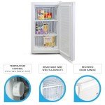Koolatron Upright Deep freezer – 3 Wire Baskets, Garage Ready, Meat Storage, Manual Defrost, Space Saving, Congelador For Home, Apartment, Basement, Dorm, Room, 3.1 Cubic Feet Capacity White