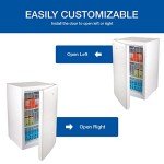 Koolatron Upright Deep freezer – 3 Wire Baskets, Garage Ready, Meat Storage, Manual Defrost, Space Saving, Congelador For Home, Apartment, Basement, Dorm, Room, 3.1 Cubic Feet Capacity White