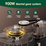 Aucma Stand Mixer,8.5QT 900W Tilt-Head, Large Capacity Kitchen Electric Mixer with Dough Hook, Wire Whip & Beater (Black, 8.5QT)