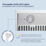 Hauslane 30 Inch - Under Cabinet Range Hood, Stainless Steel Hood, Vent Hood 30 Inches, Stove Vent Hood for Kitchen, Kitchen Vent Hoods 30 Inch with LED - Chef Series PS18