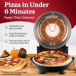 PIEZANO Crispy Crust Pizza Oven by Granitestone – 12 Inch Electric Pizza Oven Indoor Countertop Maker with Ceramic Stone Heats up to 800˚F for Stone Baked Pizzeria Style at Home As Seen on TV Products