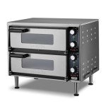 Waring Commercial WPO350 Medium-Duty Double Deck Pizza Ovens for Pizza up to 14" diamater, Ceramic Deck, 240V, 3500W, 6-20 Phase Plug