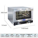 Atosa CookRite CTCO-25 Countertop Electric Convection Oven for Hotel Diner Baking | 15"H x 18 3/4"W x 19 3/4"D | Stainless Steel, Manual Control, 120V, 1440W | (Includes: Water Line Connection Kit)