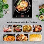 Portable Induction Cooktop, iSiLER 1800W Sensor Touch Electric Induction Cooker Hot Plate with Kids Safety Lock, 6.7" Heating Coil, 18 Power 17 Temperature Setting Countertop Burner with Timer
