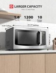 TOSHIBA ML-EM45PIT(SS) Countertop Microwave Oven with Inverter Technology, Kitchen Essentials, Smart Sensor, Auto Defrost, 1.6 Cu.ft, 13.6" Removable Turntable, 33lb.&1250W, Stainless Steel