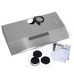 COSMO COS-5MU36 36 in. Delta Collection Ducted Under Cabinet Range Hood, Button Controls, Reusable Filters, LED Lights, Stainless Steel