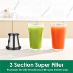 Slow Masticating Juicer,Brecious Cold Press Juicers with 2 Speed Modes & Quiet Motor,Juicers Machines Vegetable and Fruit with Reverse Function,Celery Juicer,BPA-Free,Easy to Clean (Black)