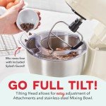 DASH Tilt-Head 3.5qt Stand Mixer 12 Speeds with Paddle, Dough Hook, and Whisk Attaachments - Cream