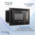 RecPro RV Convection Microwave Black 1.1 Cu. ft | 120V | Microwave | Appliances | Direct Replacement for High Pointe and Greystone