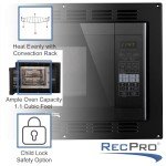 RecPro RV Convection Microwave Black 1.1 Cu. ft | 120V | Microwave | Appliances | Direct Replacement for High Pointe and Greystone