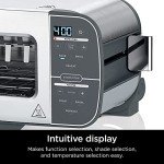 Ninja ST101 Foodi 2-in-1 Flip Toaster, 2-Slice Capacity, Compact Toaster Oven, Snack Maker, Reheat, Defrost, 1500 Watts, Stainless Steel, 6 Functions