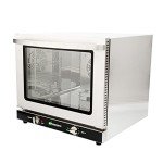 Restaurantware Hi Tek Half Size Convection Oven 1 Countertop Electric Oven - 2.3 Cu. Ft. 208/240V Stainless Steel Commercial Convection Oven 2800W 4 Racks Included