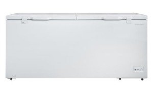 Hamilton Beach HBFRF2129 21 cu ft Double Door LID Garage-Ready Chest Freezer-White, Vinyl-Coated Baskets, Space-Saving Flat Back, Stay-Open, Front-Access Drain, for Storage, Hunting, Large Family