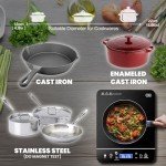OMEO Portable Induction Cooktop Hot Plate Countertop Burner 1800 Watts Induction Burner with LCD Sensor Touch, LED Display, 10 Temperature Levels, Child Safety Lock, Auto Shutoff Function