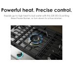 SAMSUNG 30" Built In Smart Gas Cooktop with 22k BTU Dual Power Burner, 5 Burners, Black Stainless Steel, NA30N7755TG/AA