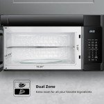 GASLAND 1.9 Cu. Ft. 30 Inch OTR1902B Over the Range Microwave Oven, Over the Stove Microwave, 1000 Watts, 400 CFM Exhaust Fan and LED Light, 13.5" Glass Turntable, Black