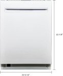 Kenmore 24" Built-In Stainless Steel Tub Dishwasher with EasyFlex 3rd Rack, SmartWash, UltraWash Plus, TurboDry, MoreSpace Adjustable Rack, Energy Star Certified, White