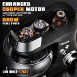 Lifecreek Stand Mixer, 5.3Qt 660W, 6-Speed Tilt-head Food Mixer, Electric Kitchen Portable Lightweight Mixer with Stainless Steel Bowl, Dough Hook, Whisk, Beater(Black)