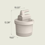 bella 3.5 qt Hand & Stand Mixer, 2 in 1 Multifunctional Kitchen Gadget, Space-saving Design & Double Dishwasher-Safe Bowls, Perfect for Dough and Batter, 200 Watt, Oatmilk