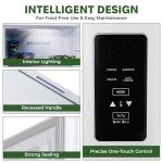 Hamilton Beach HZ8971 17 cu ft Upright Convertible Fridge/Freezer-Frost Free-Reversible Door-Removable Glass Shelves-LED Interior Light, White