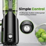 Cold Press Juicer, Amumu Slow Masticating Machines with 5.4" Extra Large Feed Chute Fit Whole Fruits & Vegetables Easy Clean Self Feeding Effortless for Batch Juicing, High Juice Yield, BPA Free 250W