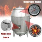 TECHTONGDA Duck Roaster Charcoal Roast Duck Cooker, Stainless Steel BBQ Roast Turkey with Temperature Display for Restaurant Home Use