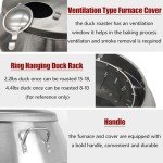 TECHTONGDA Duck Roaster Charcoal Roast Duck Cooker, Stainless Steel BBQ Roast Turkey with Temperature Display for Restaurant Home Use