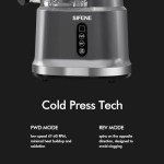SiFENE Cold Press Juicer Machines, Big Mouth 83mm Opening Whole Slow Masticating Juicer, High Yield, Non-BPA (Gray)
