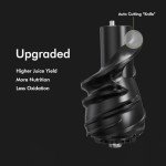 SiFENE Cold Press Juicer Machines, Big Mouth 83mm Opening Whole Slow Masticating Juicer, High Yield, Non-BPA (Gray)