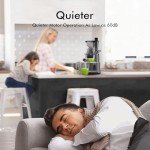 SiFENE Cold Press Juicer Machines, Big Mouth 83mm Opening Whole Slow Masticating Juicer, High Yield, Non-BPA (Gray)