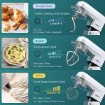 COOKLEE 6-IN-1 Stand Mixer, 8.5 Qt. Multifunctional Electric Kitchen Mixer with Beater, Whisk, Dough Hook, Meat Grinder and Other Accessories for Most Home Cooks, SM-1507BM, Silvery