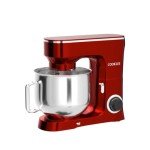COOKLEE Stand Mixer, 9.5 Qt. 660W 10-Speed Electric Kitchen Mixer with Dishwasher-Safe Dough Hooks, Flat Beaters, Wire Whip & Pouring Shield Attachments for Most Home Cooks, Ruby Red