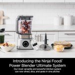 Ninja Blender and Food Processor Combo, Foodi Power Blenders For Kitchen and Personal Size, Smoothie Maker, 6 Functions for Bowls, Spreads, Shakes, 72-oz. Glass Pitcher & To-Go Cups, Silver SS401