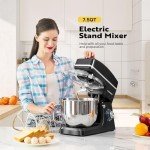 VIVOHOME 7.5 Quart Stand Mixer, 660W 6-Speed Tilt-Head Kitchen Electric Food Mixer with Beater, Dough Hook, Wire Whip, and Egg Separator, Black