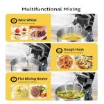 VIVOHOME 7.5 Quart Stand Mixer, 660W 6-Speed Tilt-Head Kitchen Electric Food Mixer with Beater, Dough Hook, Wire Whip, and Egg Separator, Black