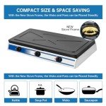 Propane Gas Cooktop 3 Burner Gas Stove Portable Gas Stove Stainless Steel Stove Three Burner Auto Ignition CampingThree Burner LPG for RV, Apartment, Outdoor